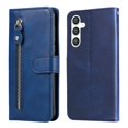 thumbnail image 1 of For Samsung Galaxy S23 FE Zipper Pocket Wallet Foldable Stand Calf Phone Case Cell Phone Case, 1 of 5