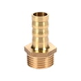 thumbnail image 1 of HUGFEGWE Brass Hose Fittings, Air Hose Fittings Connector Hose Adapter, Brass Pipe Fittings 3/8" Barb to 3/8" Male Thread Air Line Hose Fitting U2536-10877, 1 of 7