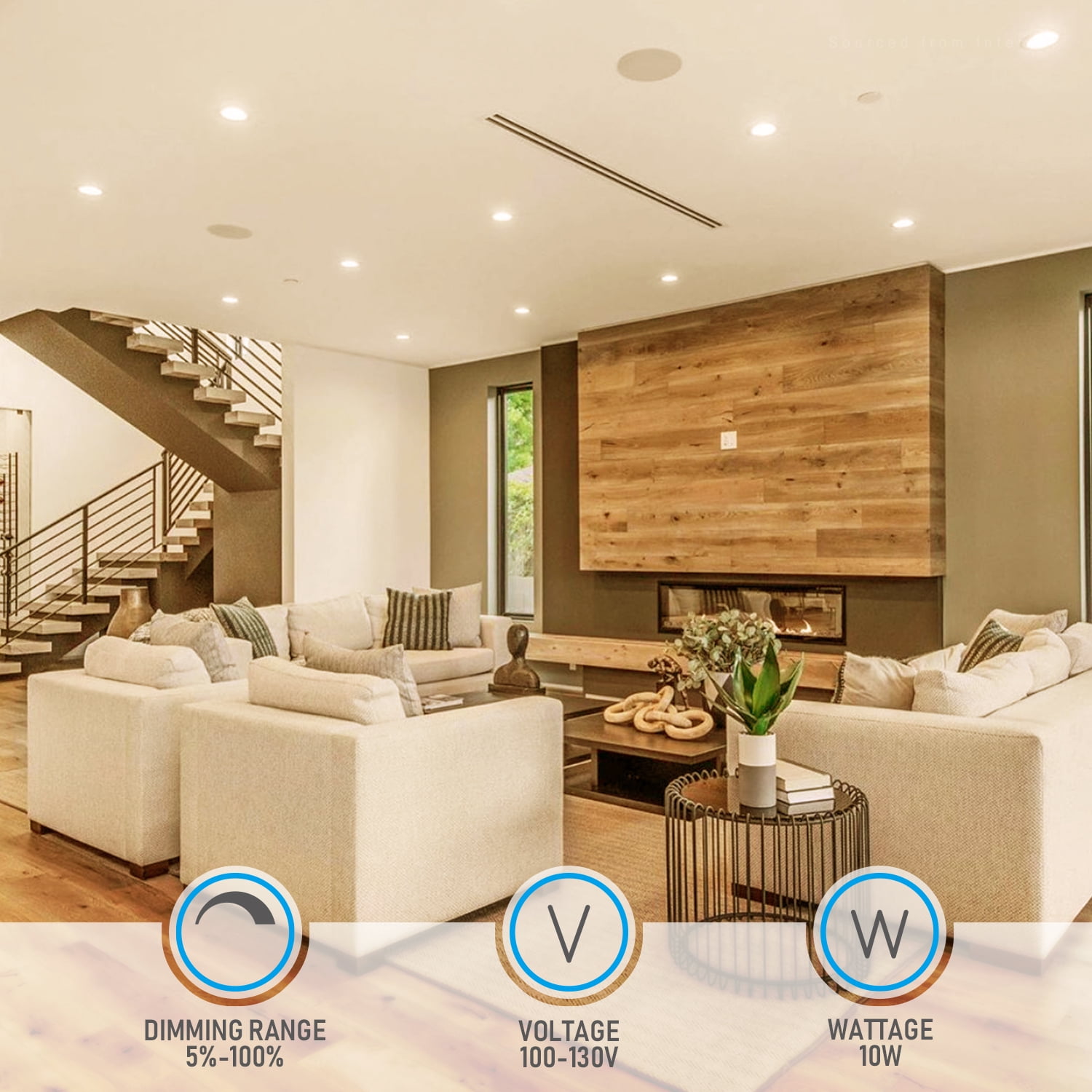 48 Pack 10W 4 Inch LED Recessed Lighting with Junction Box, 2700K/3000K/3500K/4000K/5000K Selectable, 5%-100% Dimmable