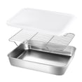 thumbnail image 2 of Bgsha Stainless Steel Baking Sheets Tray Cooling Rack with Rack and Cover, Cookie Sheets and Nonstick Cooling Rack & Baking Pans Set for Oven & Toaster Oven Tray Pans,for Kitchen Storage, 2 of 9