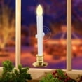 thumbnail image 2 of Flameless Taper Candles with Remote and Timer Electric Window Candles with Holders LED Candles Holiday Wedding Party Decoration - with Gold Base,Suction cup,Pack of 6, 2 of 6
