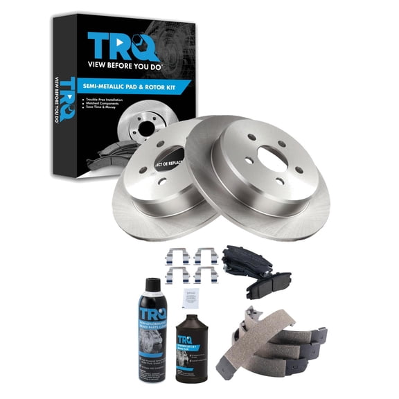 TRQ Rear Brake Pad & Rotor Kit BKA42424 Fits Select 1999-2000 Chrysler Sebring