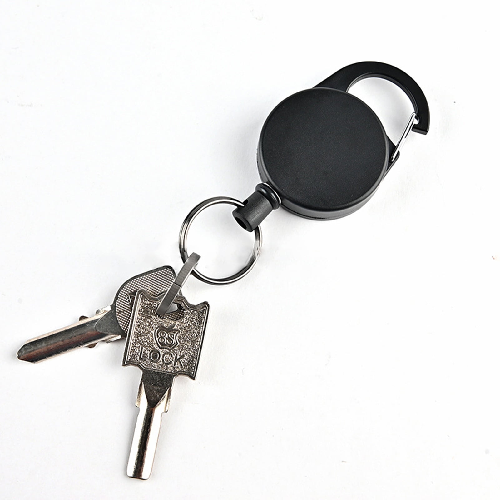 Retractable Keyring Extendable Anti Lost ID Card Holder Key Chain sn 