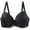Black, variant on Bras for Women Plus Size Women's Plus Size Full Coverage Underwire Unlined Lace Bra Wireless Balconette Bras Half Cups