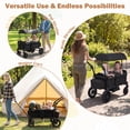 thumbnail image 4 of Infans Foldable Wagon Stroller for 2 Kids, Double Seater Toddler Stroller w/ Canopy, 4 of 7
