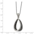 thumbnail image 2 of White Stainless Steel necklace Cable with pendant Fancy Crystal Round 22 in 1.58 mm, 2 of 2