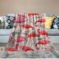 thumbnail image 2 of ONETECH Flamingo Blanket Furry Blankets Flamingo Gifts for Women Girl, Super Soft Warm Flamingo Plush Fluffy Blankets for Livingroom Sofa Couch Bed Traveling Camping (Flamingo), 2 of 6
