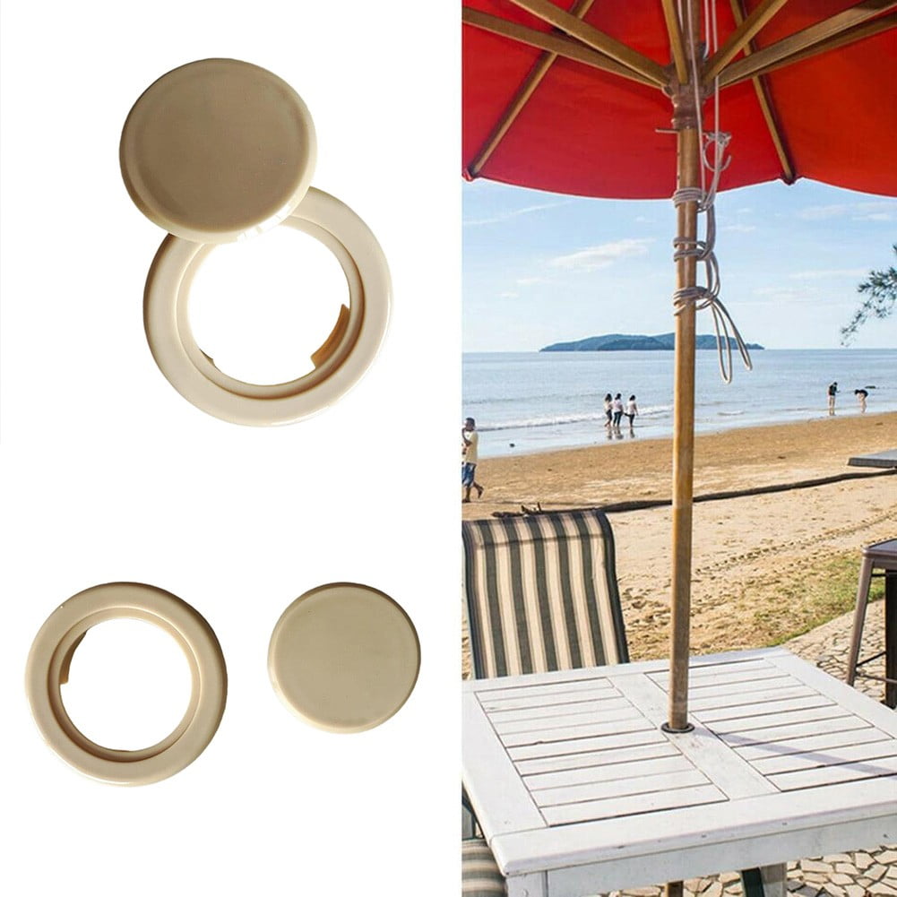 Patio Garden Table Parasol Umbrella Hole Ring Cap Set Plug 2 inch Plastic Black Walmart