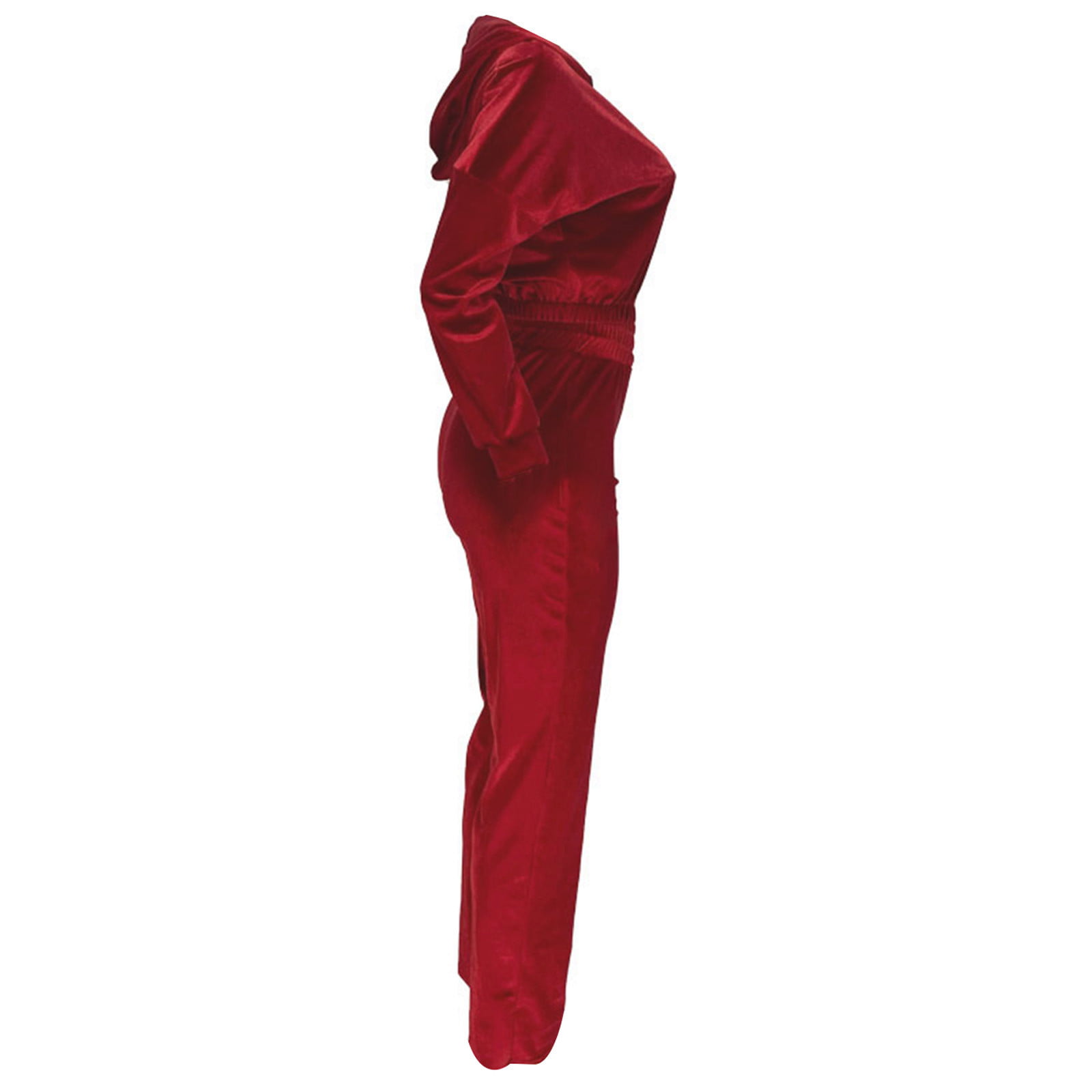 YUHAOTIN Red Sweatsuit Women Solid Lace Splice V-Neck Long Sleeve Coat  Ruffle Button Long Pants Set Outfits Women Set Winter Sweatsuits for Women  Set 2 Piece Hoodie Flare 