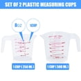 thumbnail image 2 of Juego de vasos medidores DTDNZKN 250 ml (1 taza) y 500 ml (2 tazas) x2, 2 of 7