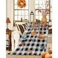 thumbnail image 2 of Thanksgiving Pumpkin Flannel Blanket for Bed,Travel and Camping, Fall Vintage Orange Blue Leaves Black White Geek Super Soft Cozy Blanket for All Seasons 40"x60", 2 of 6