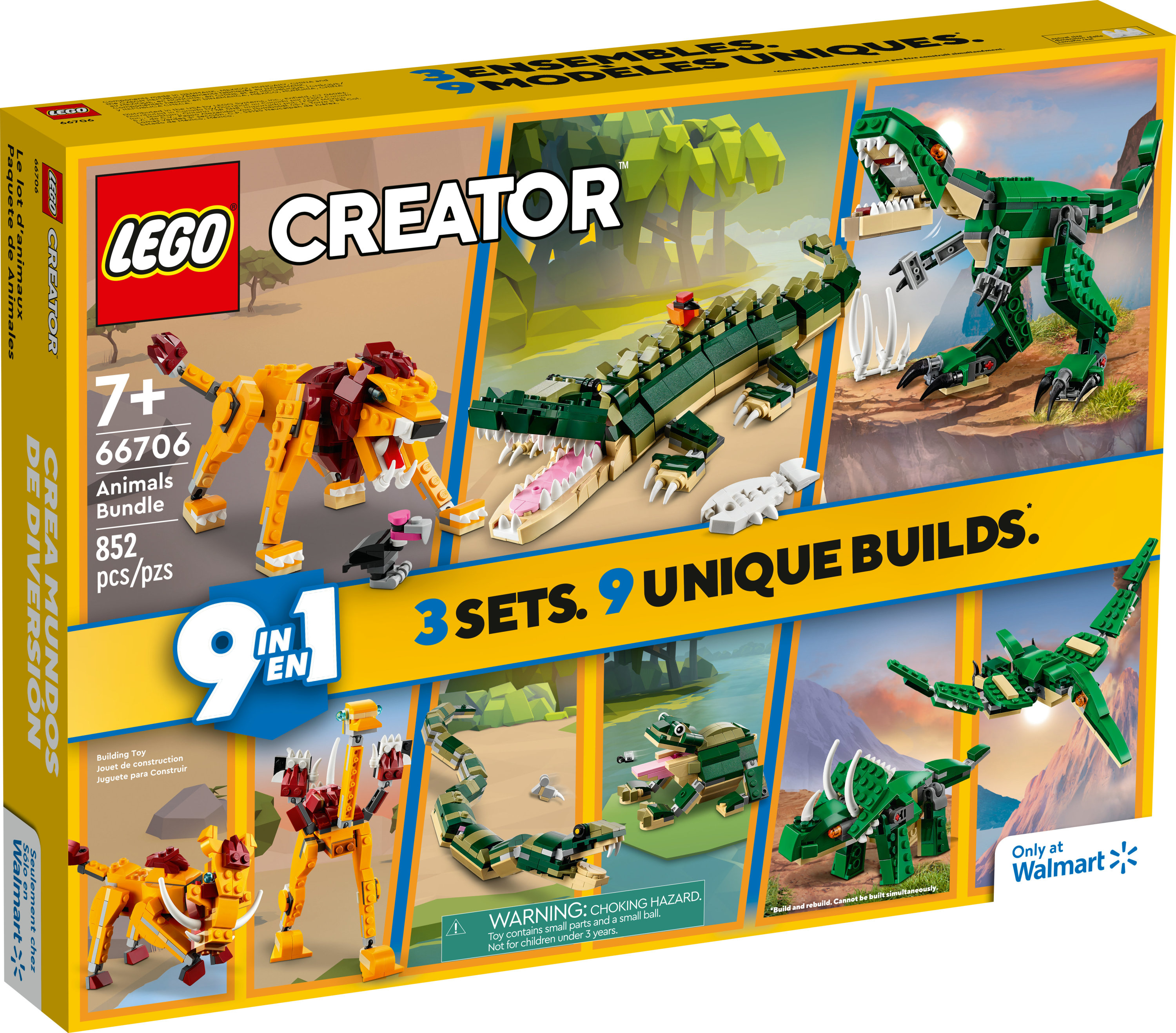 LEGO Creator Animals Bundle Walmart Exclusive includes 3 different 3in1 builds 66706 - image 3 of 7