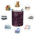 thumbnail image 6 of Balery Snowflakes and Hearts Round Laundry Basket with Handles Waterproof Freestanding Laundry Hamper for Clothes Toys in the Dorm and Family-Medium, 6 of 8