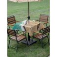 thumbnail image 5 of Square Outdoor Tablecloth with Umbrella Hole Beige Blue Summer Beach Outside Table Cloth Waterproof Patio Table Cover Coastal Nautical Starfish Ocean Zipper Tablecloths for Picnic Camping 60x60 Inch, 5 of 8