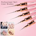 thumbnail image 2 of Pinceles delineadores para nail art Lykjdnz, 5 piezas, rosa, 7-25 mm, 2 of 6