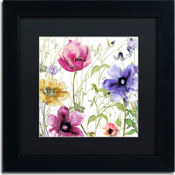 Trademark Fine Art "Summer Diary I" Canvas Art by Color Bakery, Black Matte, Black Frame