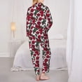 thumbnail image 6 of Goofa Rose Flowers Printed Women’s 2 Piece Pajama Set Super,Pajamas Women's Long Sleeve Sleepwear Soft Button Down Loungewear Pjs Lounge Set Nightwear-X-Large, 6 of 9