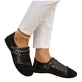 thumbnail image 5 of Vibrex Women's Round Toed Flats Comfortable Wide Width Fashion Casual Solid Color Flat Shoes Business Casual Shoes Women, 5 of 9