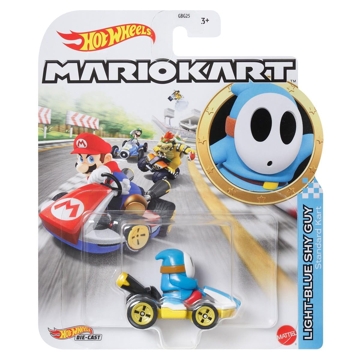 Hot Wheels Mario Kart Die-Cast Character Cars Collection, 8-Pack Set, Nintendo Gaming Characters GBG25-957J