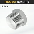 thumbnail image 3 of Uxcell 2pcs 304 Stainless Steel Pipe Plug Fitting 1" PT Male Thread Outer Hex Head Cap Hexagonal Head Bung Plugs Fittings for Air Water Oil Gas Tube, 3 of 6