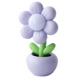 thumbnail image 4 of Lámpara de mesa pequeña con planta en maceta, luces de flores de simulación, novedad, lámpara de noche con flores en maceta para regalos de cumpleaños Violeta, 4 of 8