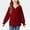 Wine, variant on MKOSPLRT Casual Dressy Tops for Kid Girls Long Sleeve Smocked Cuffs Shirts V Neck Solid Color Loose T Shirts Oversized Blouses 6-16 Years