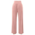thumbnail image 3 of Elevated Comfort Wide Leg Pants for Women High Waisted Soft Palazzo Trousers with Deep Pockets Yoga Wear Elastic High Waisted Straight Leg Pull On Trousers, 3 of 5