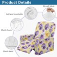 thumbnail image 5 of Xoenoiee Purple Daisy Flower Print Recliner Chair Covers 4-Pieces Recliner Covers Stretch 1 Seat Reclining Chair Cover Washable Lazyboy Recliner Covers Furniture Protector for Living Room, 5 of 7