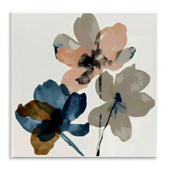 Stupell Industries Earthen Flower Petals Plants & Flowers Painting Unframed Art Print Wall Art, 12 x 12