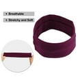 thumbnail image 5 of Unique Bargains Headbands Cotton Sweatbands Stretchy Moisture Wicking Headband for Sports Wine Red 1 PCS, 5 of 6