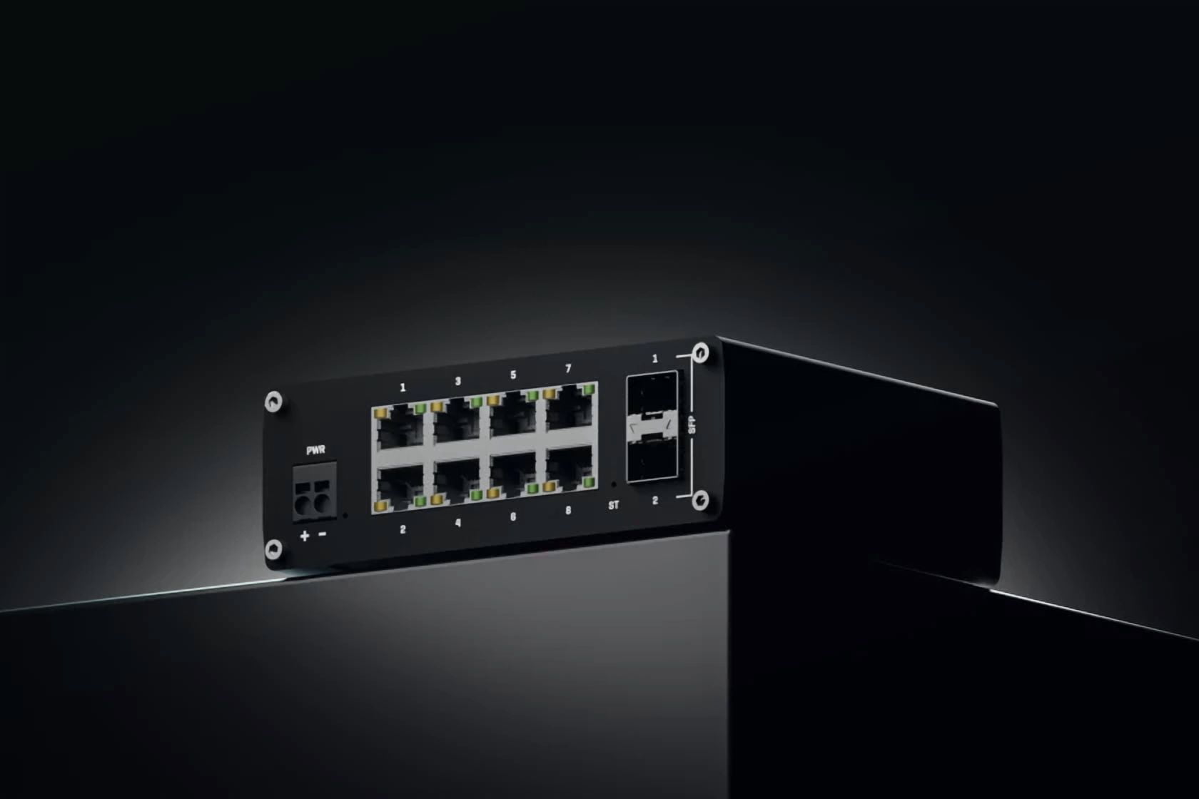 Teltonika TSW212000000 12-Port Gigabit Network Switch - Industrial Managed Switch with PoE Support, VLAN, QoS, and High-Speed Ethernet for Professional Networking