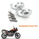 thumbnail image 3 of Riwesomey 1 par de elevadores de barra de manillar de motocicleta, abrazaderas de elevación de aleación de aluminio, piezas de repuesto para montaje, Accesorios para motos Plata Riwesomey VI015611-03B, 3 of 6