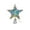 Multicolor-2C-home supplies, variant on LEFTHIGH Home 3D Christmas Tree Topper Star LED Light Ornament Wrought Iron Five-Pointed Star with Glittering Ribbon for Tree Top 25x20cm Gold Multicolor Christmas