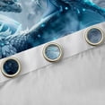 thumbnail image 5 of Homewish 3D Blue Dragon Black Out Curtains for Kids, Magic Glitter Animal Curtains Pack of 2 (42x63 Each), Winter Jungle Tree Bedroom Curtains, Living Room Curtains Decor, 5 of 7