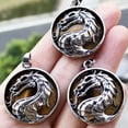 thumbnail image 6 of HOOUN 1x Natural Round Crystal Chinese Dragon Pendant Stone Jewelry Healing Reiki Gift-Clear Quartz-1PC (Random Pick), 6 of 9