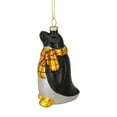 thumbnail image 3 of Northlight Glass Penguin Christmas Ornament - 3.75" - Black, White and Yellow, 3 of 5