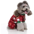 thumbnail image 2 of Pijama de sudadera con patrón navideño para perros pequeños y medianos, ropa navideña, mono de Año Nuevo para perro, suéteres de lana Coral, abrigo cálido oso de fresa Hogar, 2 of 5