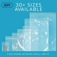 thumbnail image 4 of GPI 3” x 5” Reclosable Ziplock Bag 2 Mil Clear Zipper Bags, 100-Pack, 4 of 7