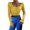 Yellow, variant on Vedolay Cropped Sweaters for Women Causal Long Sleeve V Neck Lightweight Corchet Pullover Sweater,Blue XL