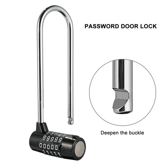 MLINS Large U-shaped Password Lock Cabinet Door Handle Hanging Lock for Home