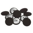 thumbnail image 1 of Unique Bargains 10pcs 36L Fabric Cloth Covered Button 23mm Round Metal Shank Sewing Buttons for Suits Dress Blouses, Brown, 1 of 5