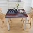 thumbnail image 3 of nygtbtfer American Flag Round Tablecloth Fitted Table Cover,Elastic Tablecloths Outdoor Indoor Stretch Cloth Tablecover for Dinner,Party,Shower, Woodgrain White, 3 of 7