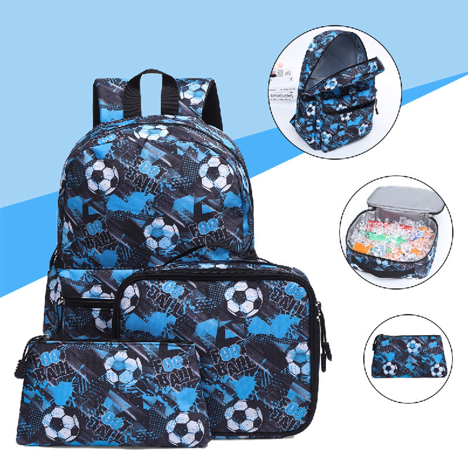Backpack for Young Adults 3-Piece Set with Pencil Case Durable for 1-3 Grade Collage Users