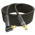 thumbnail image 2 of RAWAUX 90 Degree Right Angle Optical Audio Cable, 360 Rotatable Toslink SPDIF Cord (10ft/3m, Black), 2 of 7