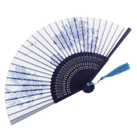

Bamboo Folding Fan Chinese Japanese Vintage For Home Party Decor