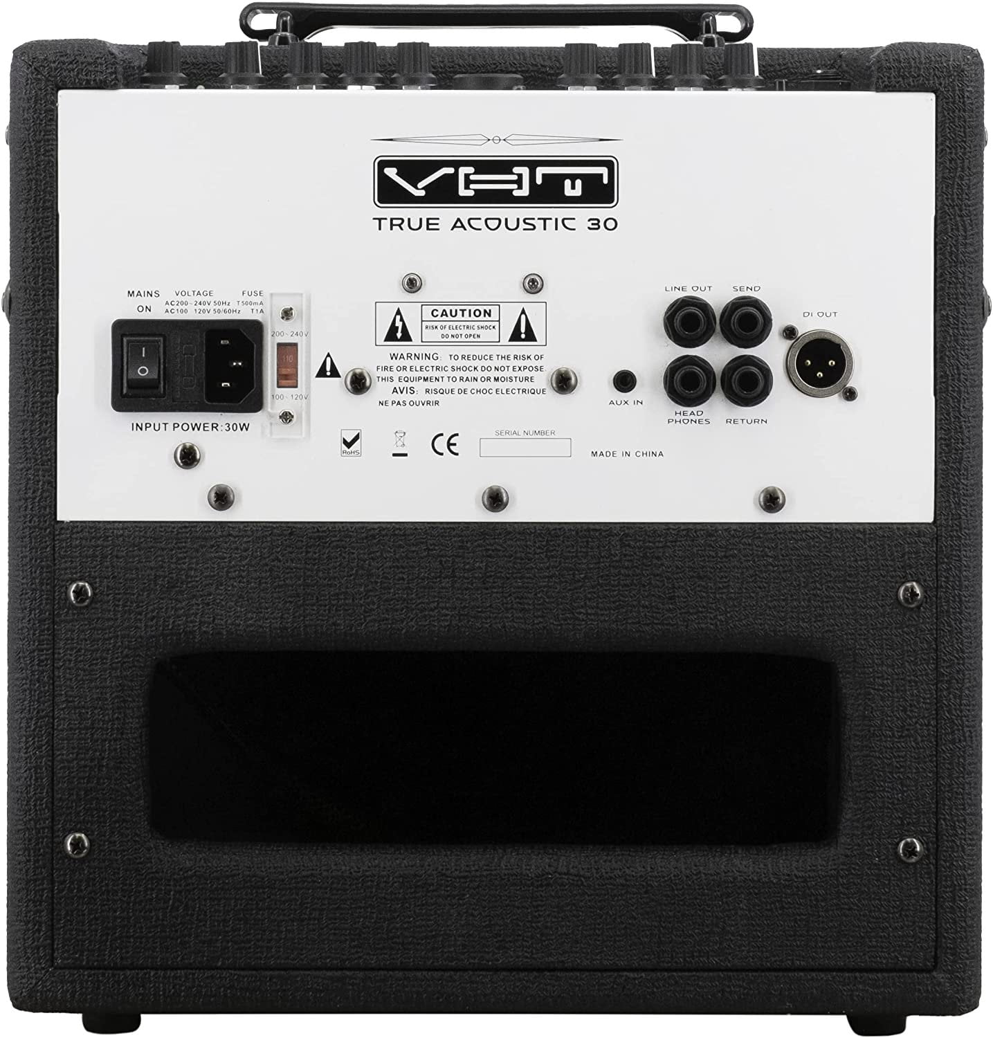 VHT Model AV-TA-30 True Acoustic 1x10 Guitar 30-Watt Amplifier, 2 Channel