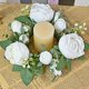 thumbnail image 2 of Fiudx Guirnalda Navideña con Velas Decorativas, Diseño de Mini Corona de Rosas, Arreglo Floral Artificial, Decoración para Puerta de Entrada o Boda, Ideal Como Regalo Navideño, Tamaño 20 X 20 Cm, 1 U, 2 of 7