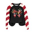 thumbnail image 2 of Black and Friday Clearance Deals Aueoeo Womens Merry Christmas Sweatshirt Graphic Print Shirt Long Sleeve Xmas Gift Party Pullover Tops Black S, 2 of 5
