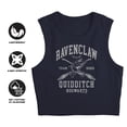 thumbnail image 4 of Harry Potter Ravenclaw Quidditch Arch Women's Sleeveless Crop Top Tank, Navy, X-Small, 4 of 5