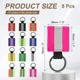 thumbnail image 2 of Uxcell 8Pcs Reflective Keychain High Visibility Tags Lanyards Pendants Zipper Pulls Waterproof for Backpack Running Cycling Pink, 2 of 6